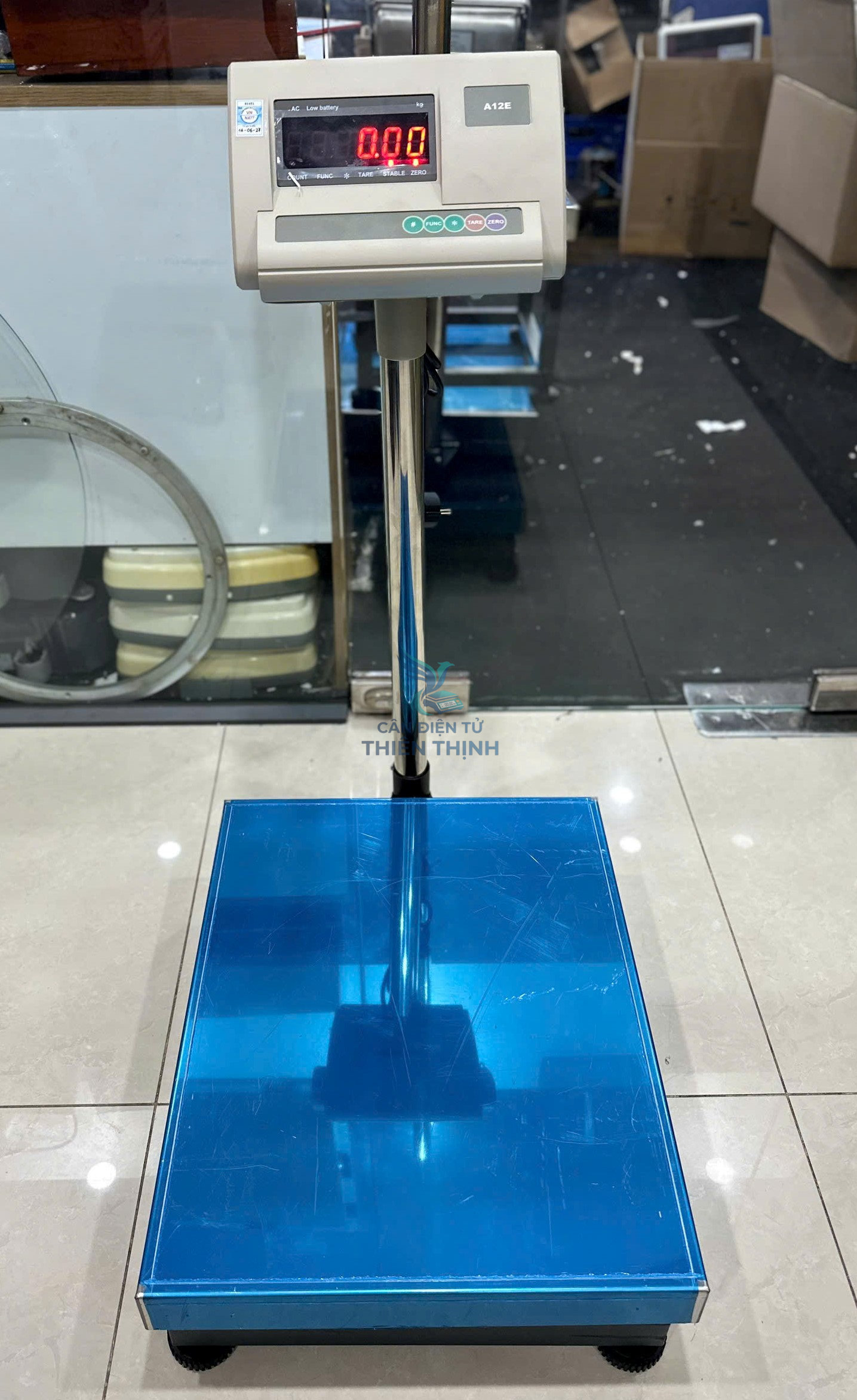 Cân bàn điện tử 40cm x 50cm, đầu cân A12E.