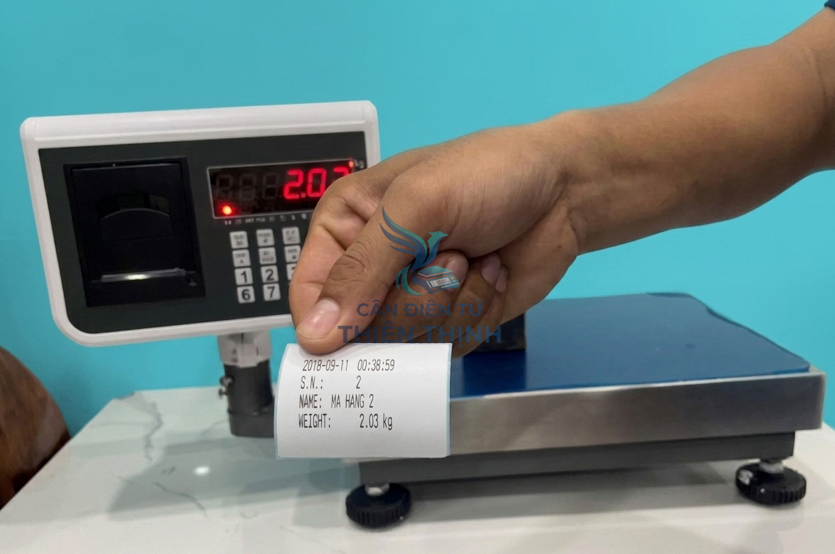 Cân bàn điện tử đầu cân in tem JWI 770P.
