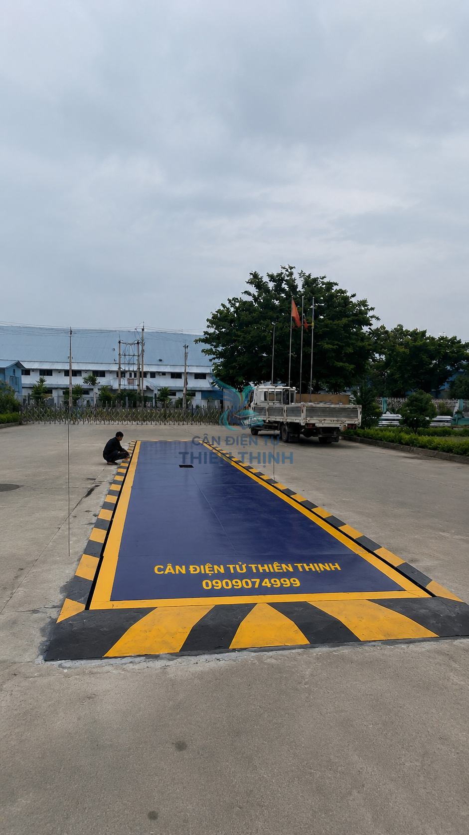 Lắp đặt mới cân ô tô 100 tấn tại Bến Cát, Bình Dương.