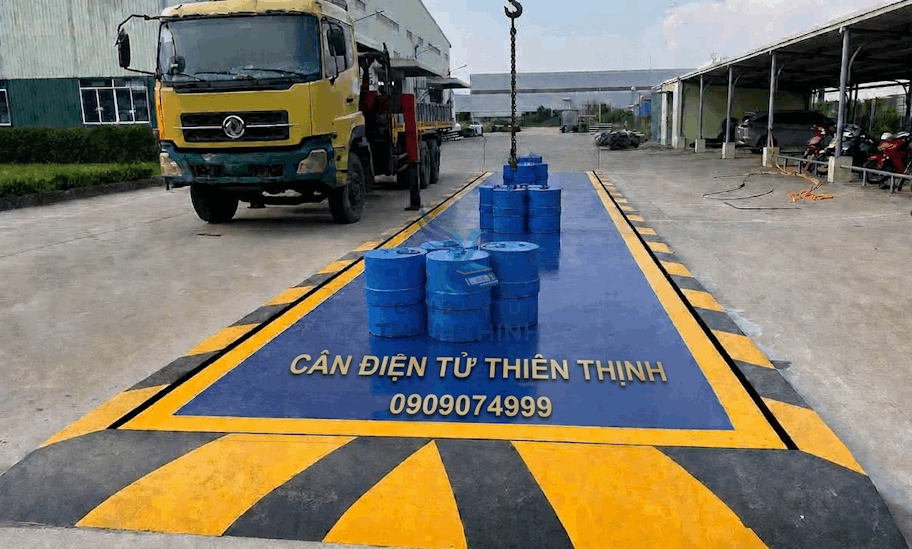 Lắp đặt mới cân ô tô 100 tấn tại Bến Cát, Bình Dương.