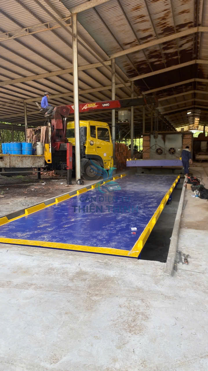 Lắp đặt, hoàn thiện bàn giao cân điện tử ô tô 100 tấn tại Hớn Quản, Bình Phước