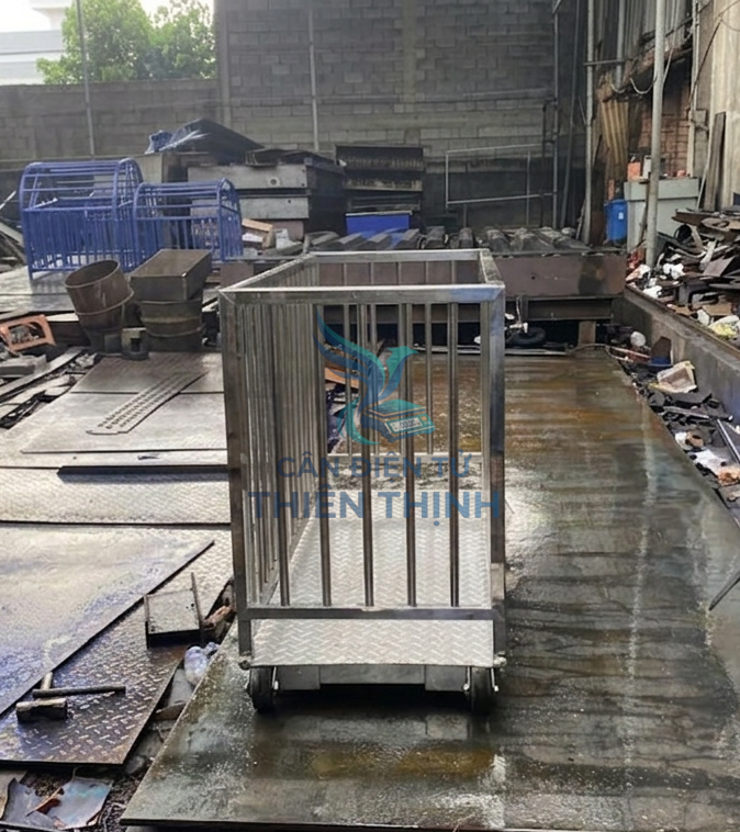 cân lồng heo điện tử Inox.