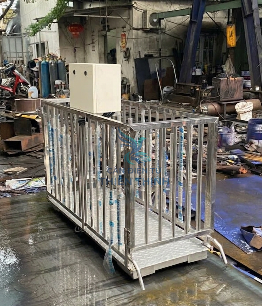 cân lồng heo điện tử Inox.